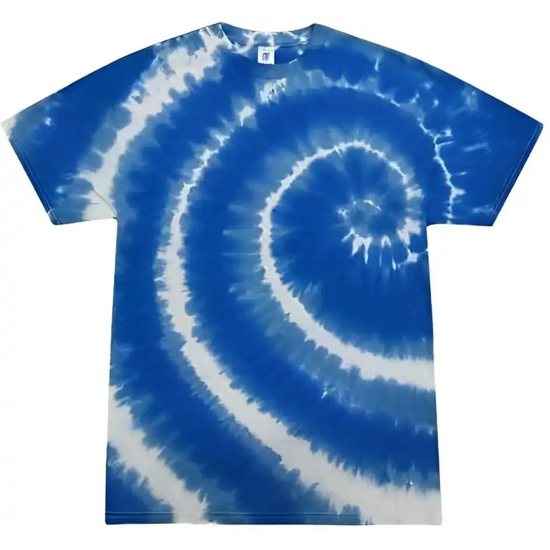 Colortone 1000Y Youth Multi-Color Tie-Dyed T-Shirt – Swirl Blue
