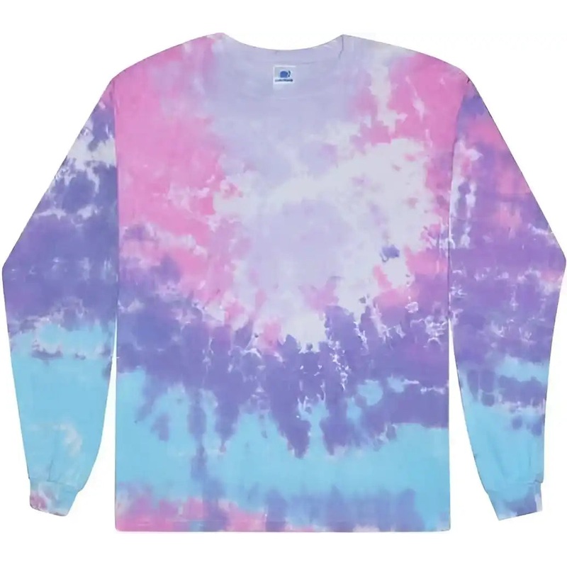 Colortone 2000Y Youth Tie-Dyed Long Sleeve T-Shirt – Cotton Candy