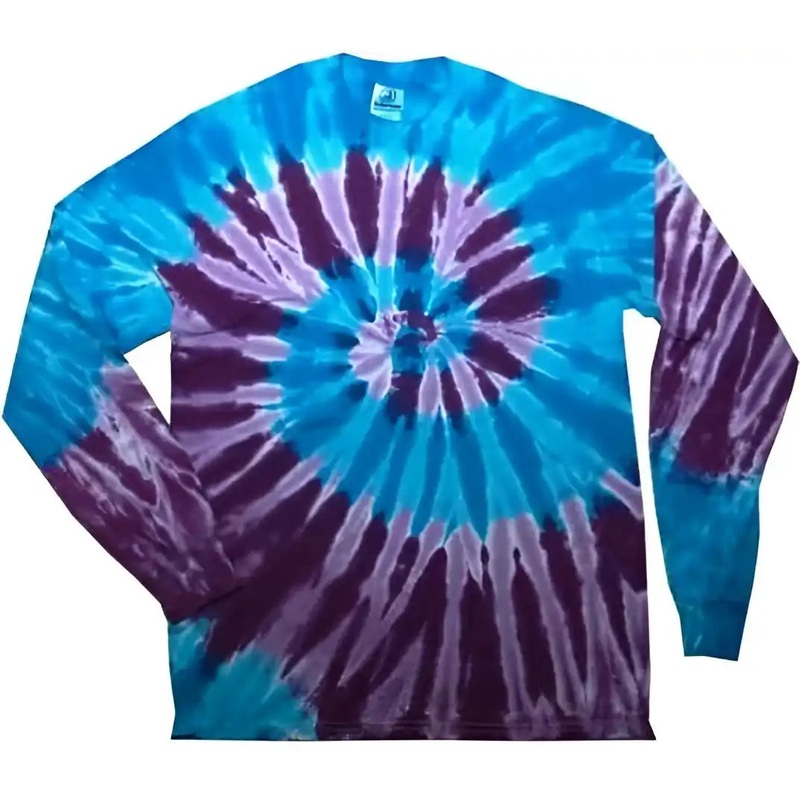 Colortone 2000Y Youth Tie-Dyed Long Sleeve T-Shirt – Glacier