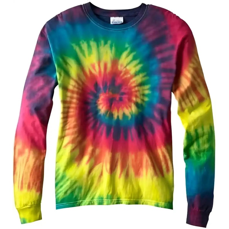 Colortone 2000Y Youth Tie-Dyed Long Sleeve T-Shirt – Reactive Rainbow