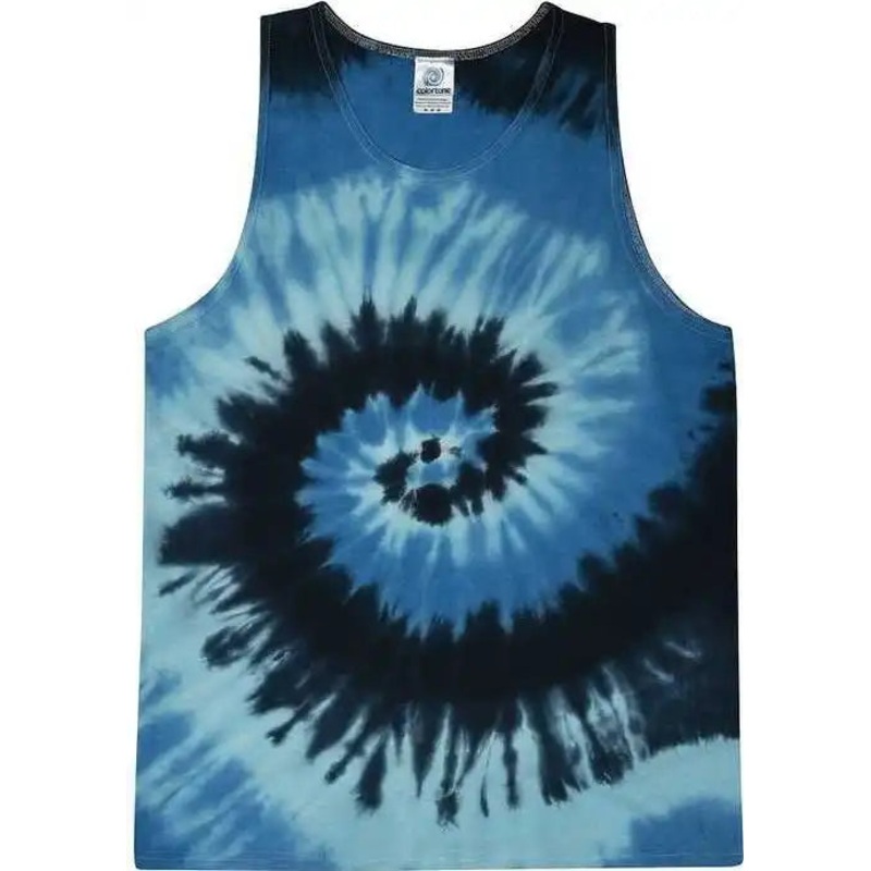 Colortone 3500 Unisex Tie-Dyed Tank Top – Blue Ocean