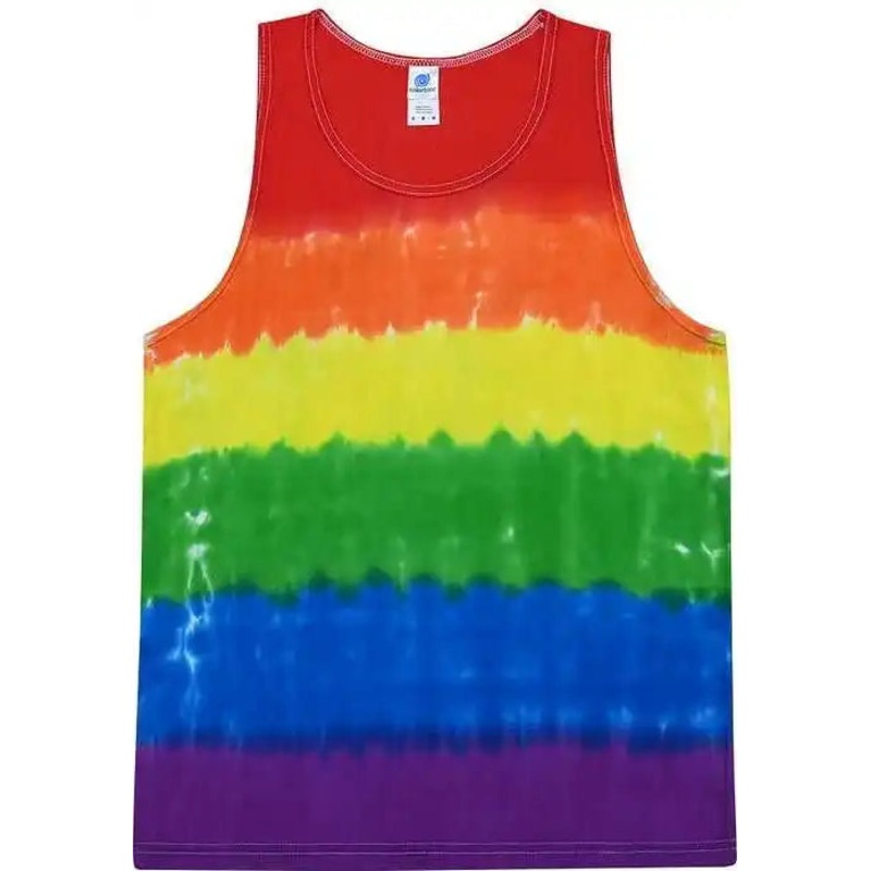 Colortone 3500 Unisex Tie-Dyed Tank Top – Pride