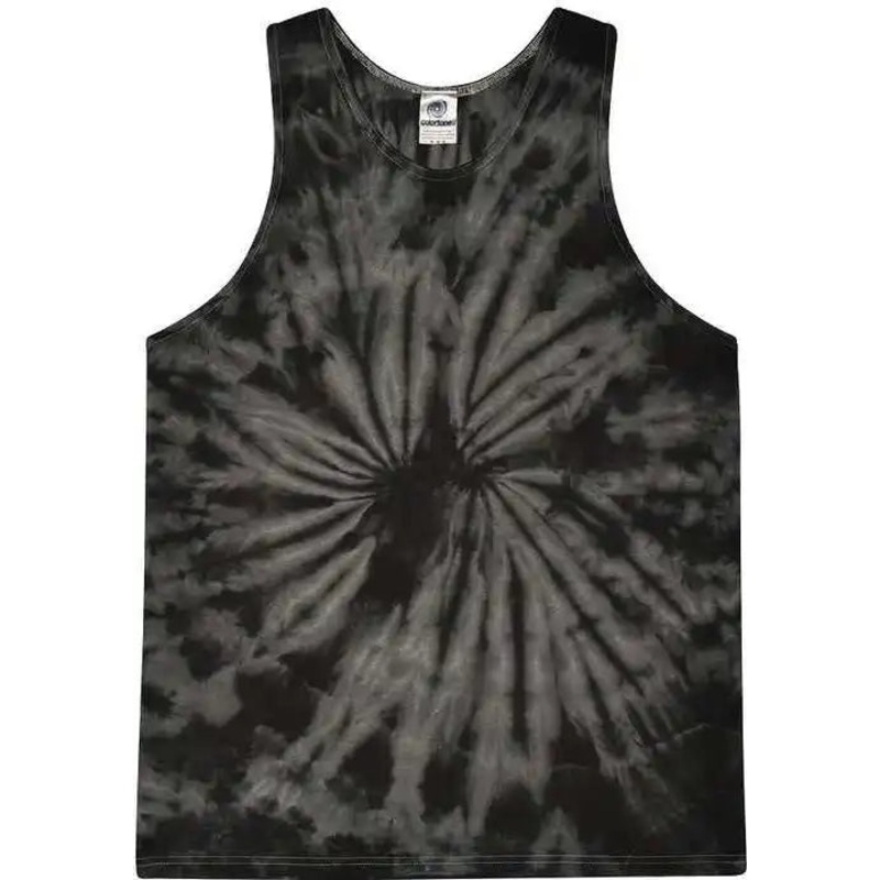 Colortone 3500 Unisex Tie-Dyed Tank Top – Spider Black