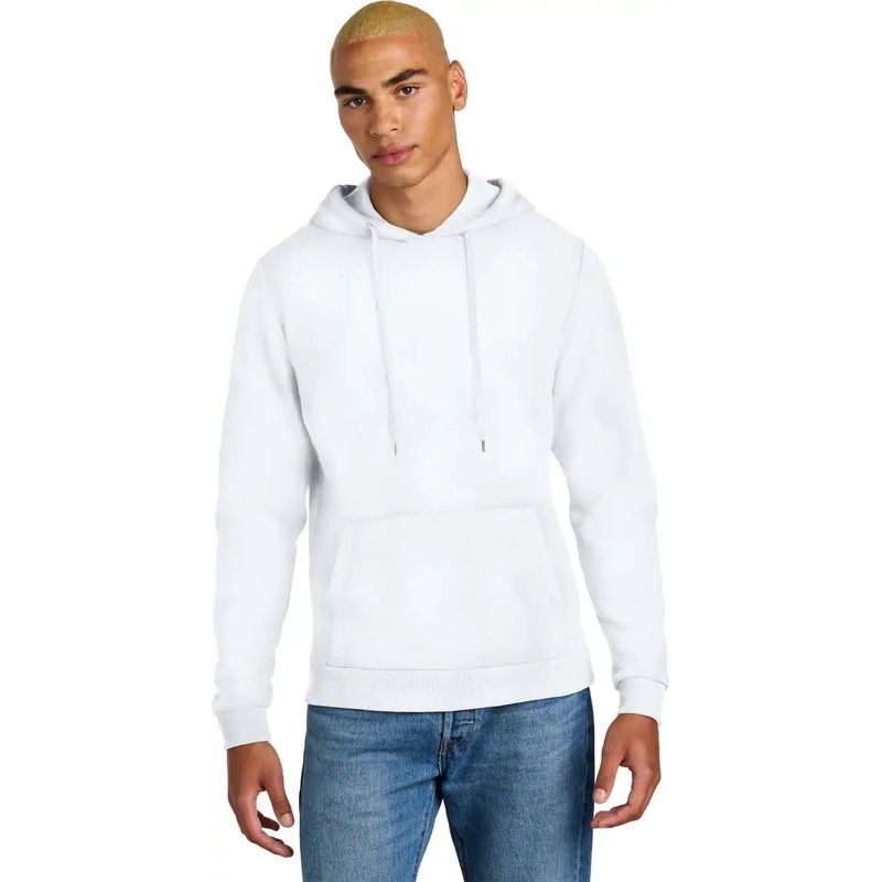 District DT1300 Perfect Tri Fleece Pullover Hoodie – White