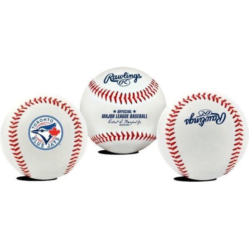 Leren honkbal met MLB team logo – officile maat 9 inch – Blue Jays