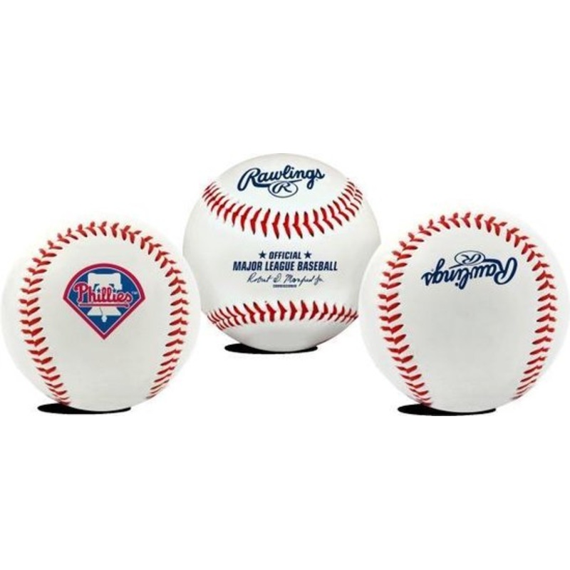 Leren honkbal met MLB team logo – officile maat 9 inch – Phillies