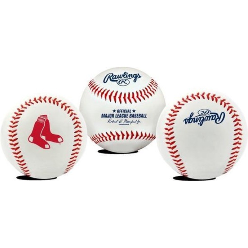 Leren honkbal met MLB team logo – officile maat 9 inch – Red Sox