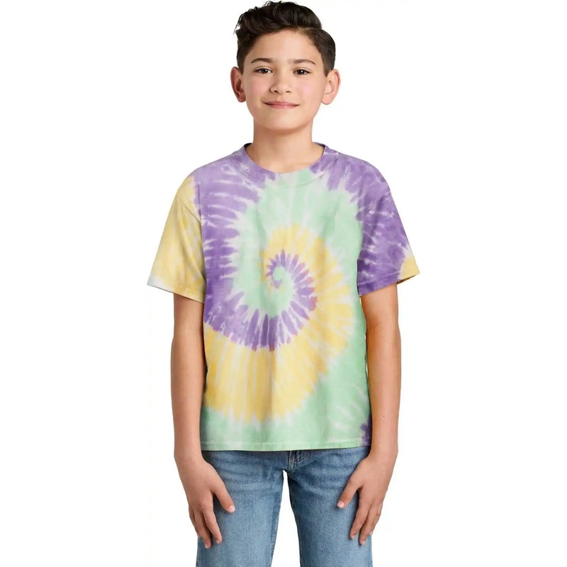 Port & Company PC147Y  Youth TieDye Tee – MintRnbw
