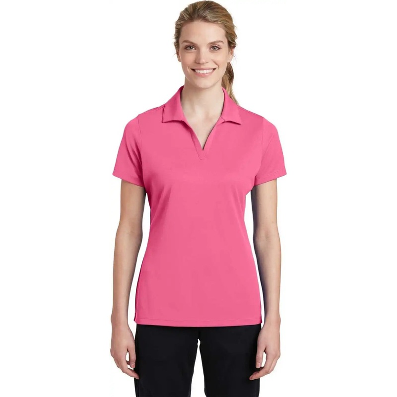 Sport-Tek LST640 Ladies PosiCharge RacerMesh Polo – Bright Pink