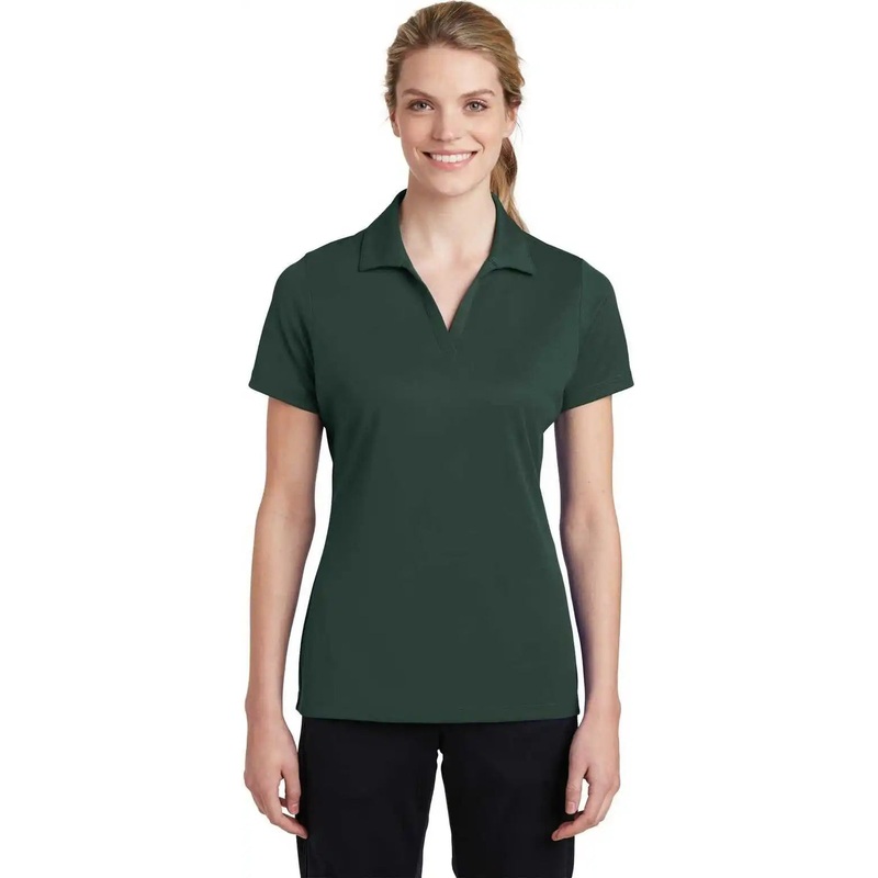 Sport-Tek LST640 Ladies PosiCharge RacerMesh Polo – Dark Forest Green