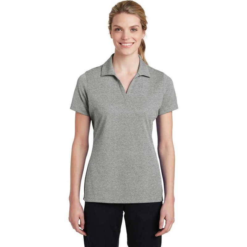 Sport-Tek LST640 Ladies PosiCharge RacerMesh Polo – Gray Heather