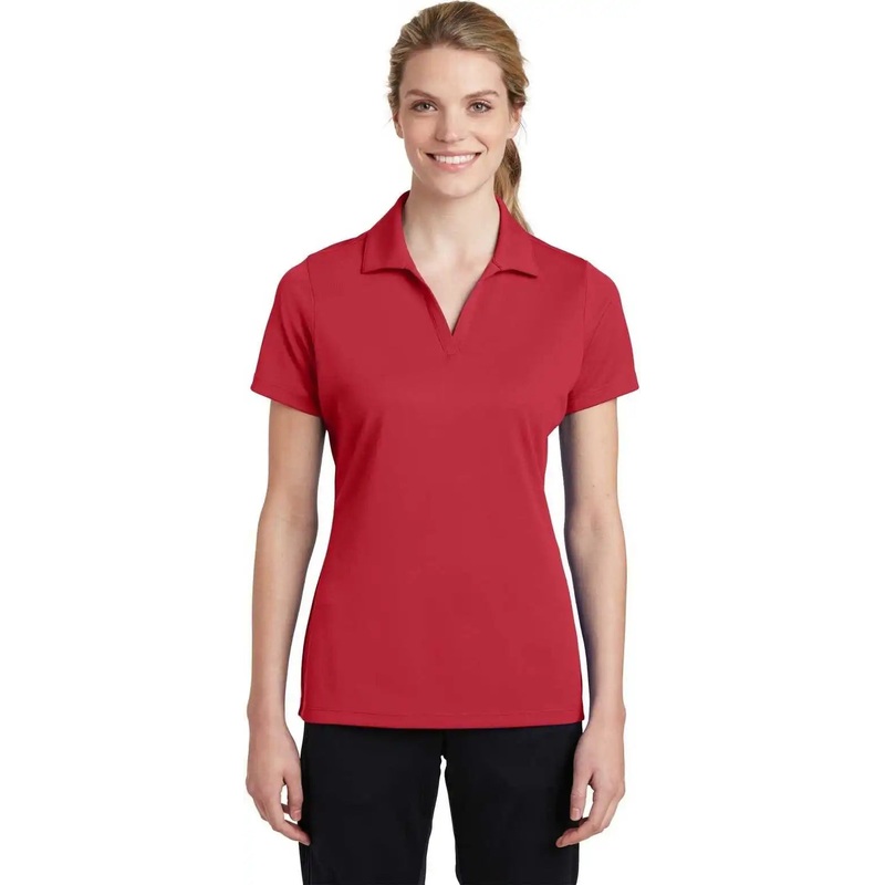 Sport-Tek LST640 Ladies PosiCharge RacerMesh Polo – True Red