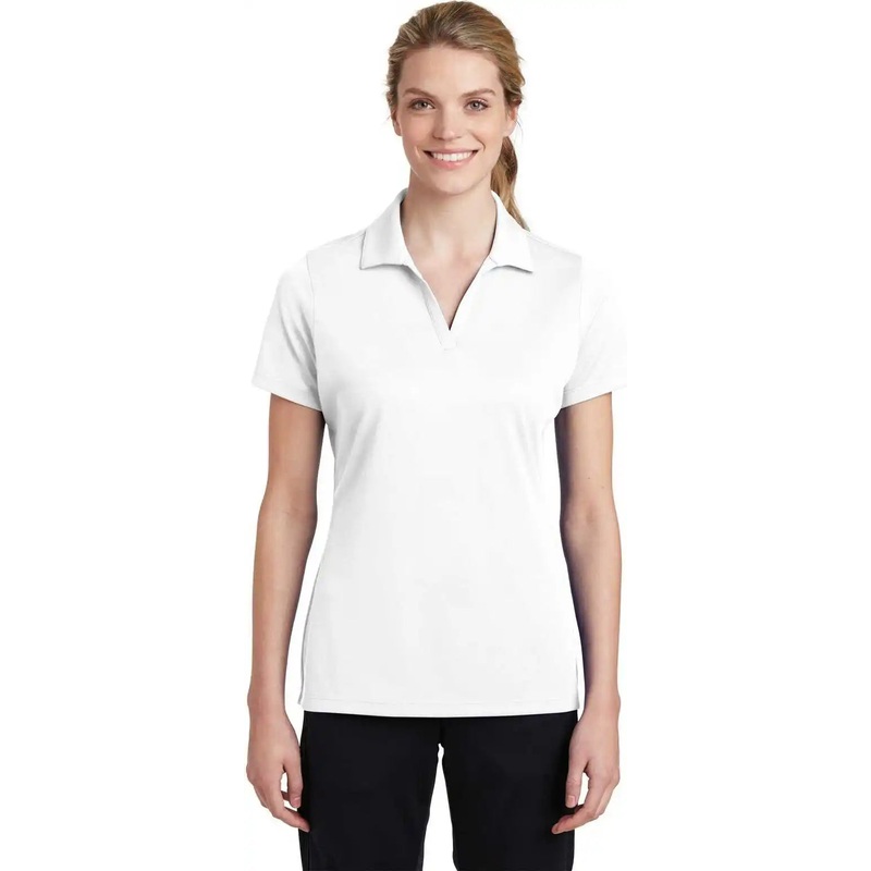 Sport-Tek LST640 Ladies PosiCharge RacerMesh Polo – White