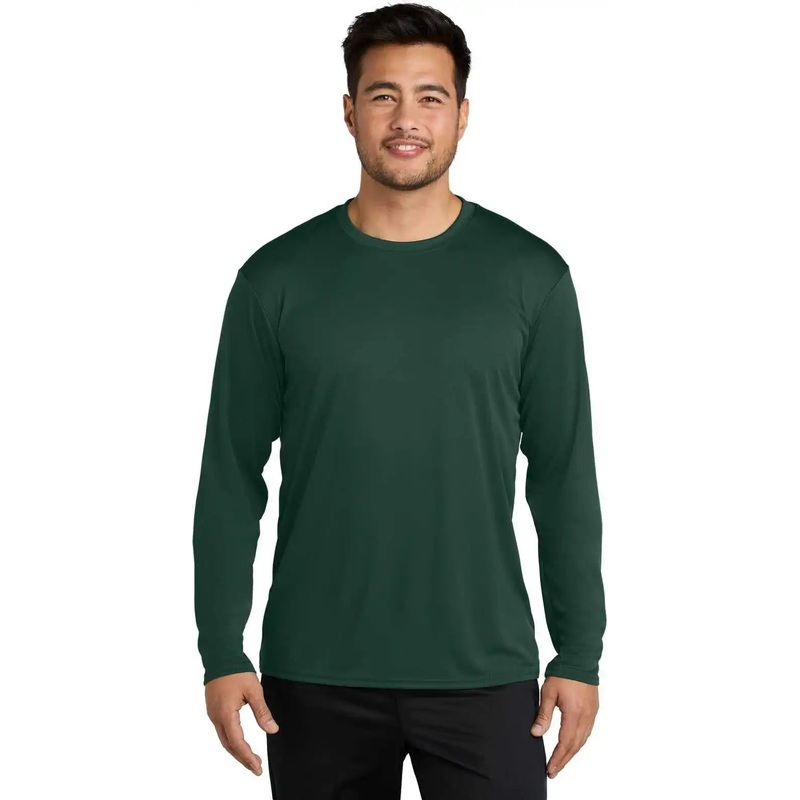 Port & Company PC380LS Long Sleeve Performance Tee – Dark Green