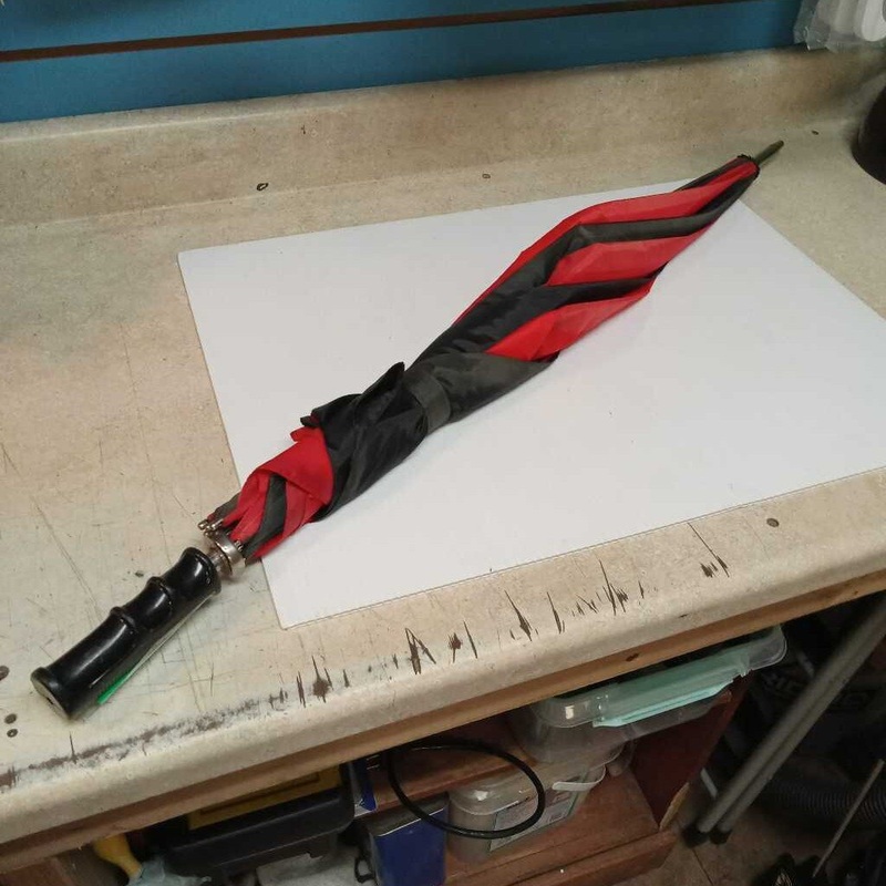 Unbranded Golf Umbrella|Large|Black/Red|Used