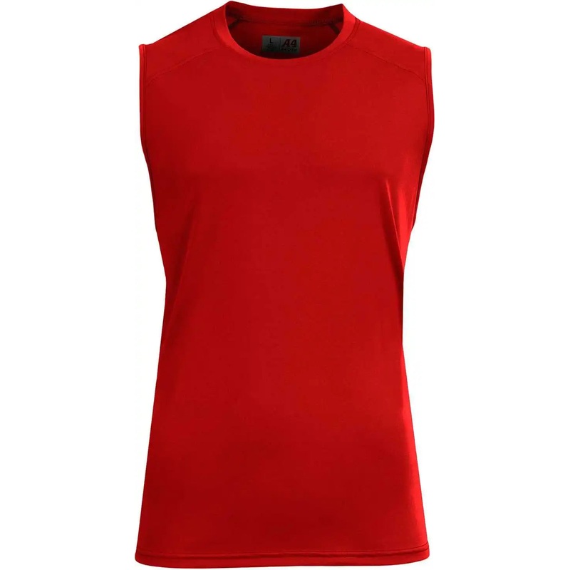 A4 N2500 Unisex Airflex Sleeveless Muscle T-Shirt – Scarlet
