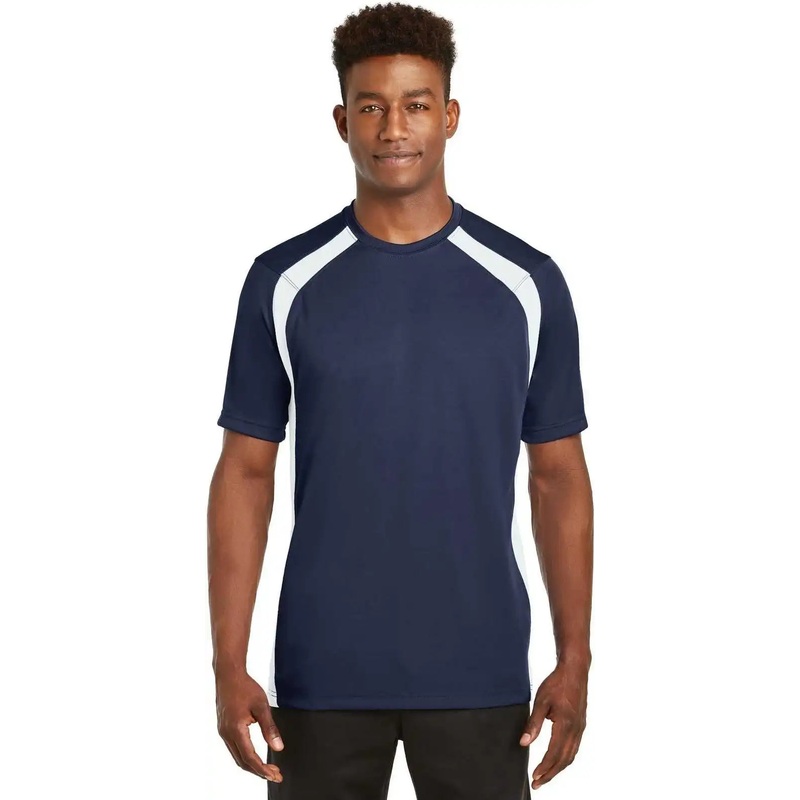 Sport-Tek T478 Dry Zone Colorblock Crew – True Navy White