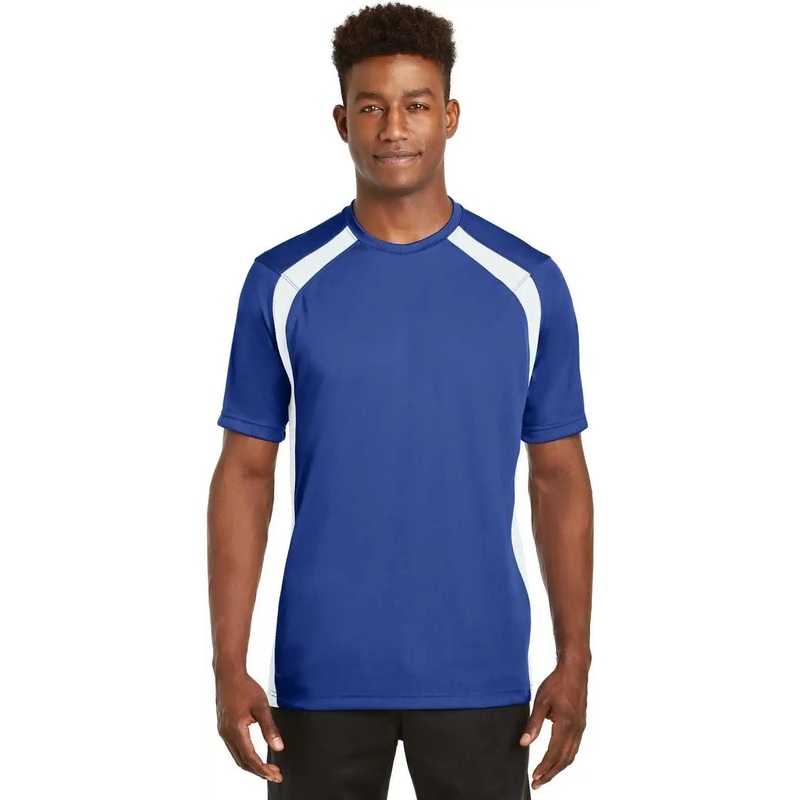 Sport-Tek T478 Dry Zone Colorblock Crew – True Royal White