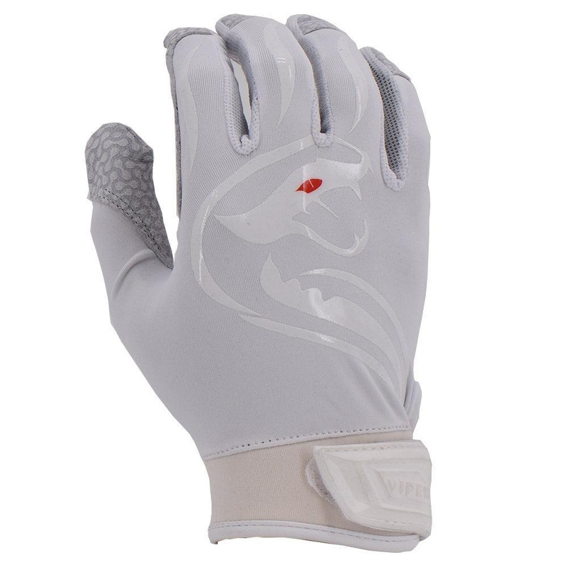 Viper Lite Premium Batting Gloves Leather Palm – White Out