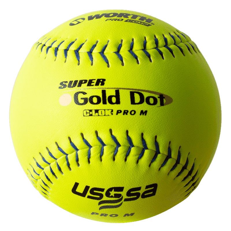 Worth PRO M 44/375 USSSA 12 Slowpitch Softballs – UM12CY