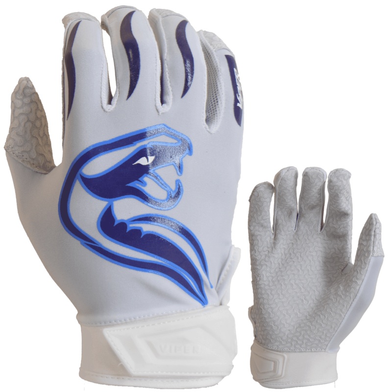 Viper Lite Premium Batting Gloves Leather Palm – Team Edition – White/Carolina/Purple