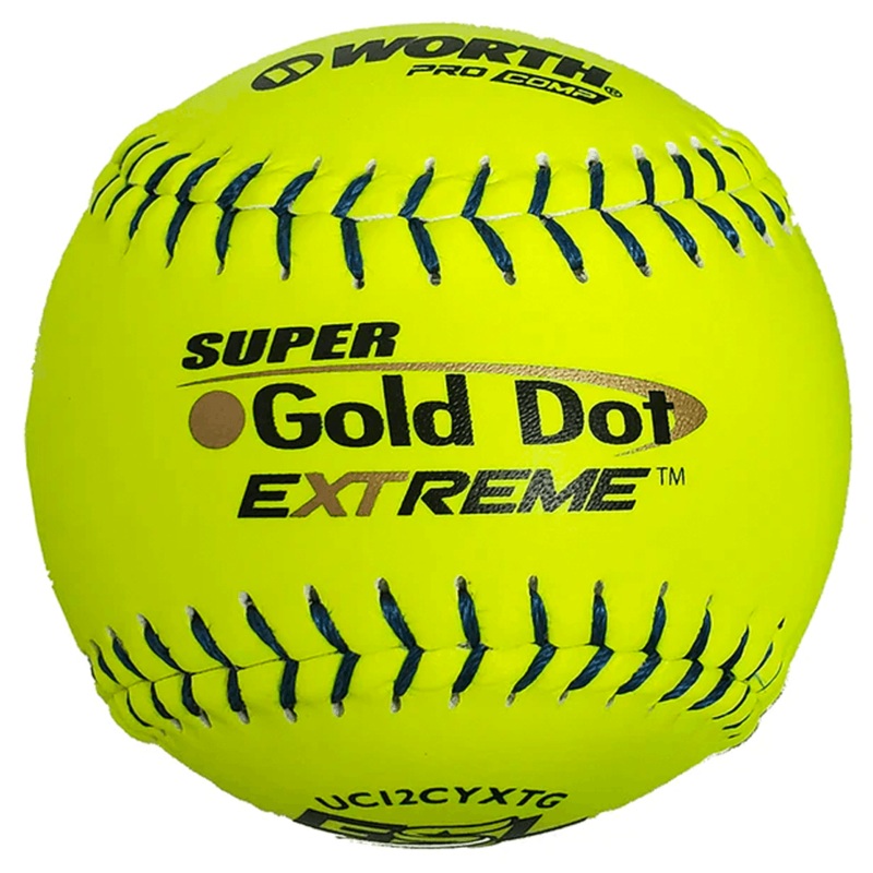Worth Gold Dot Extreme Classic M 40/325 GSL 12 Slowpitch Softballs – UC12CYXTG