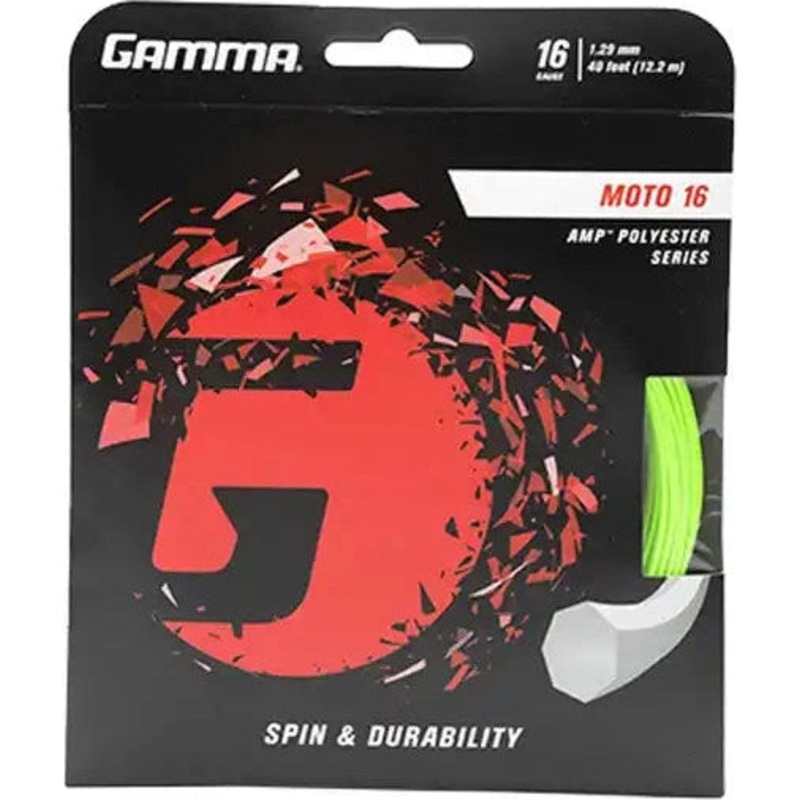 GAMMA Moto 16g Tennis String – Black