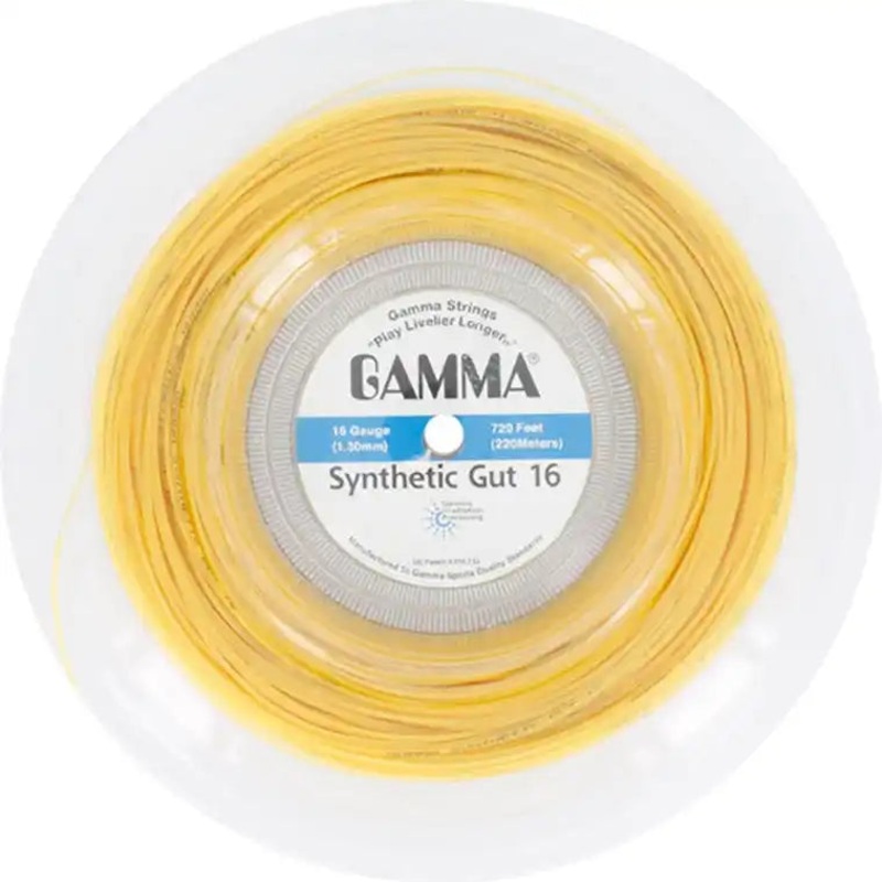GAMMA Synthetic Gut Reel 720′ Tennis String – White