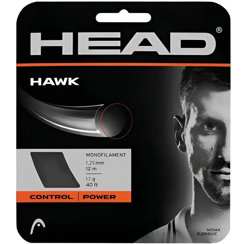HEAD Hawk 17g Tennis String – Black