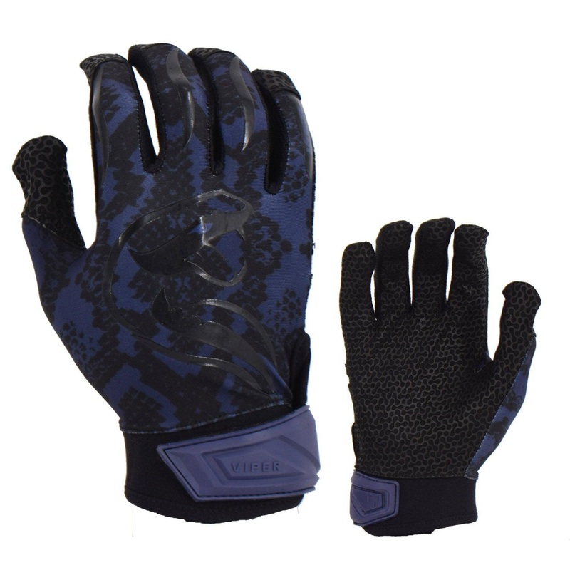 Viper Lite Premium Batting Gloves Leather Palm – Viper Skin Edition – Navy/Black