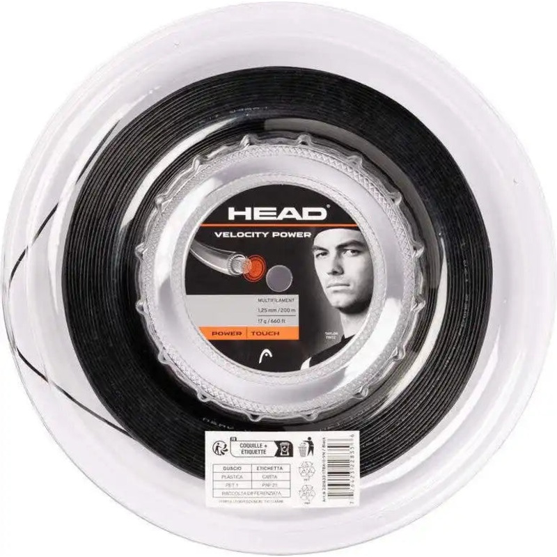HEAD Velocity MLT Power Reel 660′ Tennis String – Black
