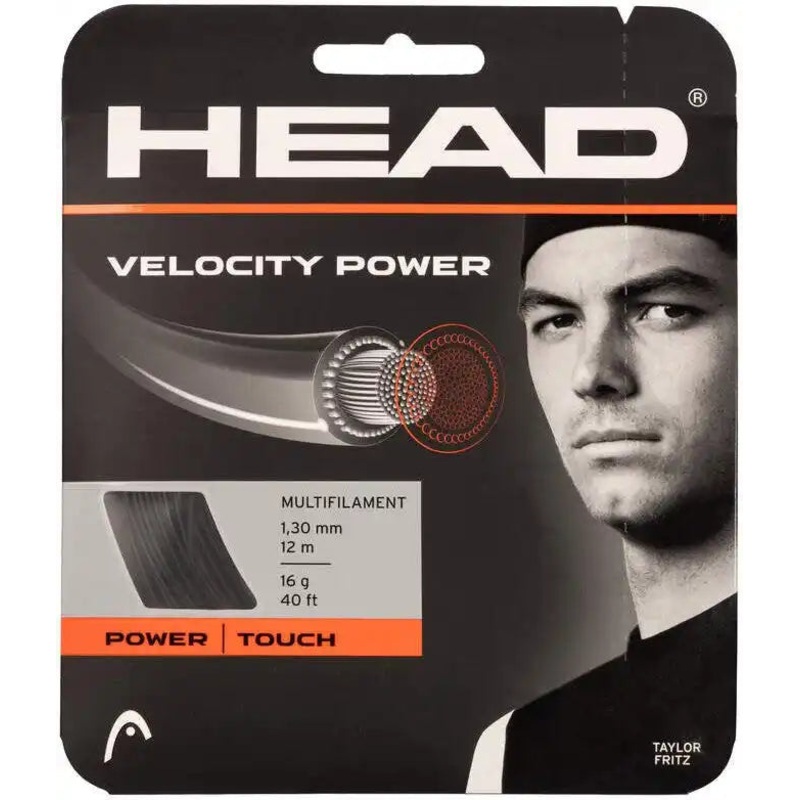 HEAD Velocity MLT Power Tennis String – Black
