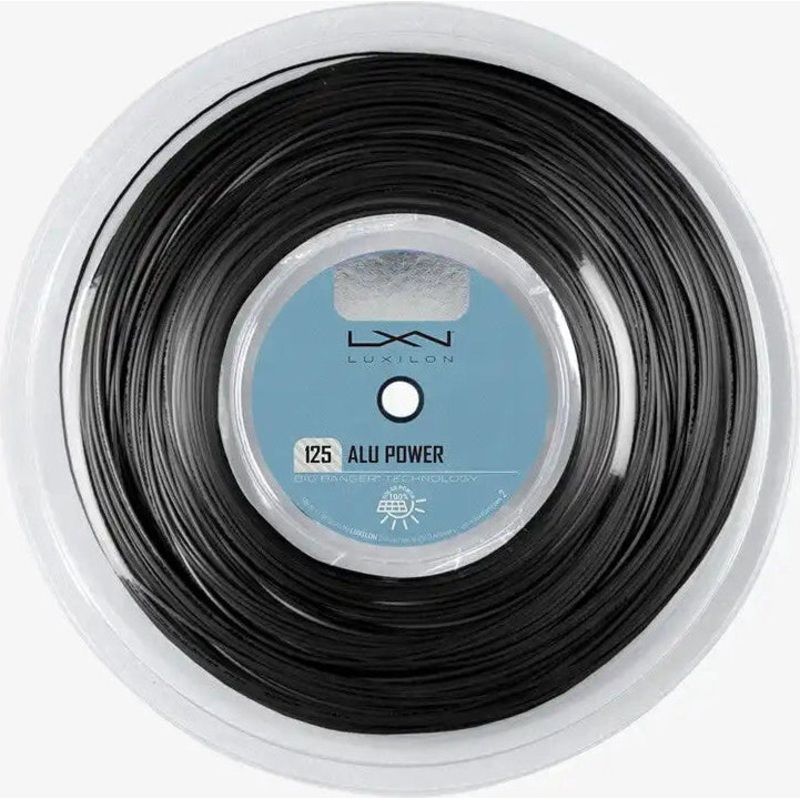 Luxilon ALU Power 125 16L Reel Tennis String – Black