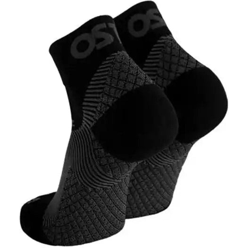 OS1st FS4 Plantar Fasciitis Quarter Crew (1x) Socks – Black