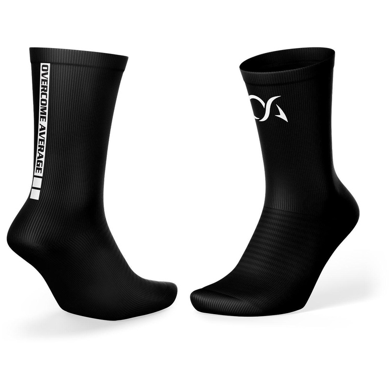 Overcome Average Performance Sports Socks – Black/White