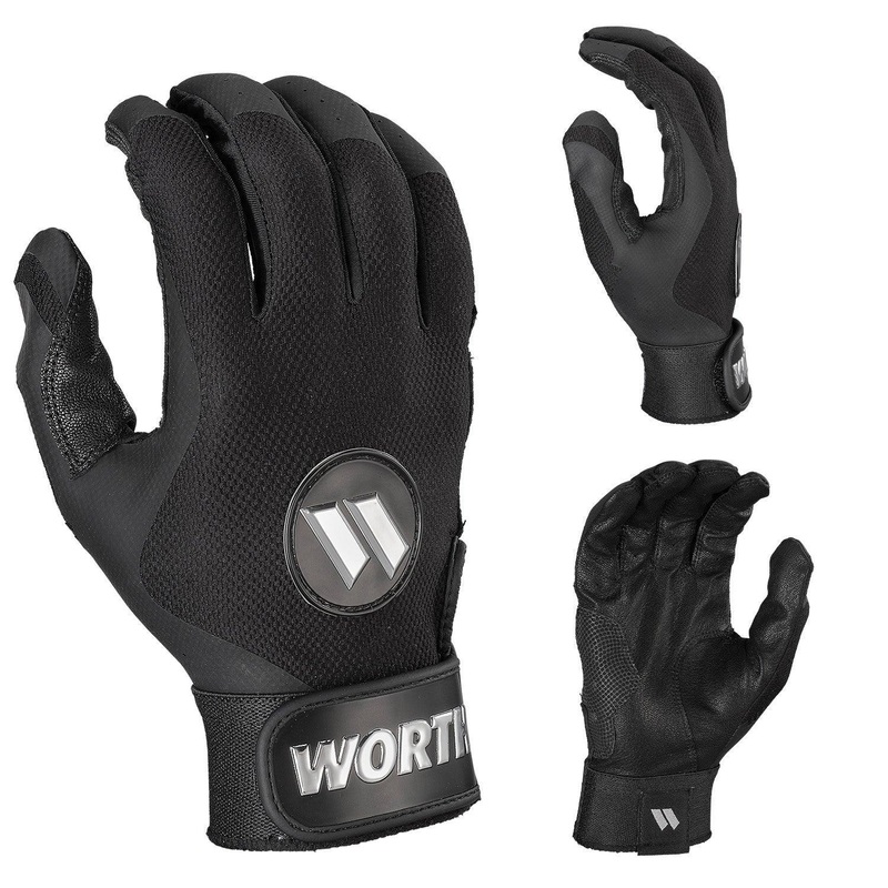 Worth Pro Series Slowpitch Batting Gloves – Black