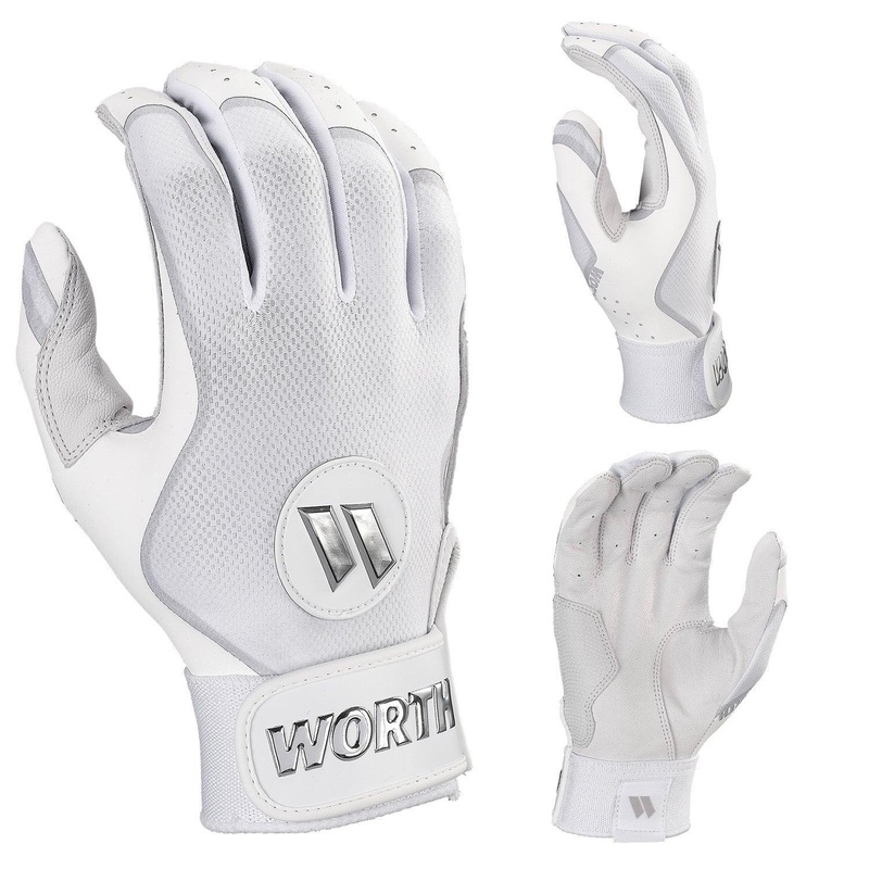 Worth Pro Series Slowpitch Batting Gloves – White