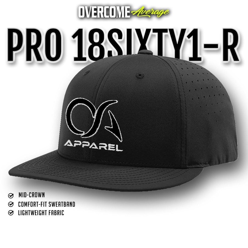 OA Apparel – Pro 18SIXTY1-R Performance Hat – Black/White/Black