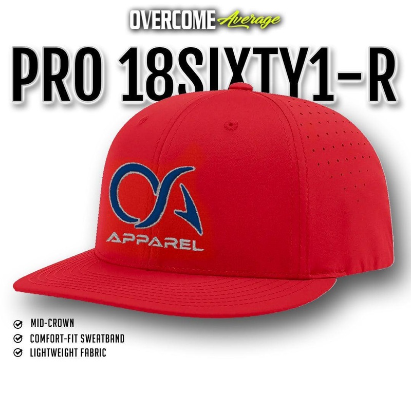 OA Apparel – Pro 18SIXTY1-R Performance Hat – Red/Navy/Grey