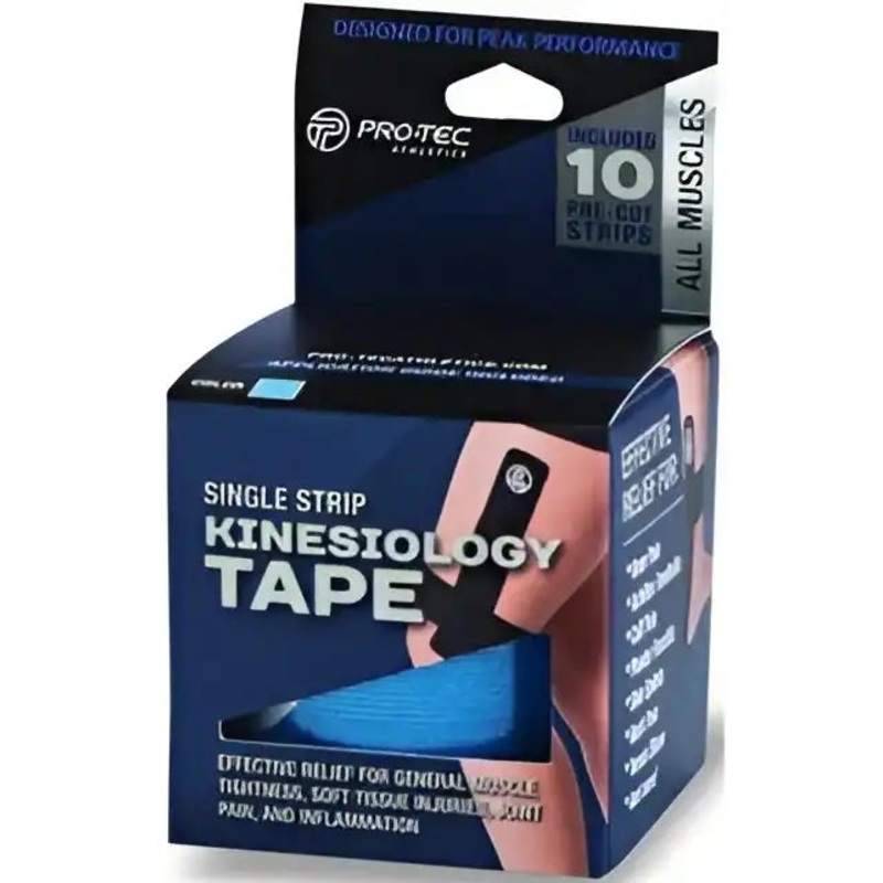Pro-Tec Single Strip Kinesiology Tape (10x) – Blue