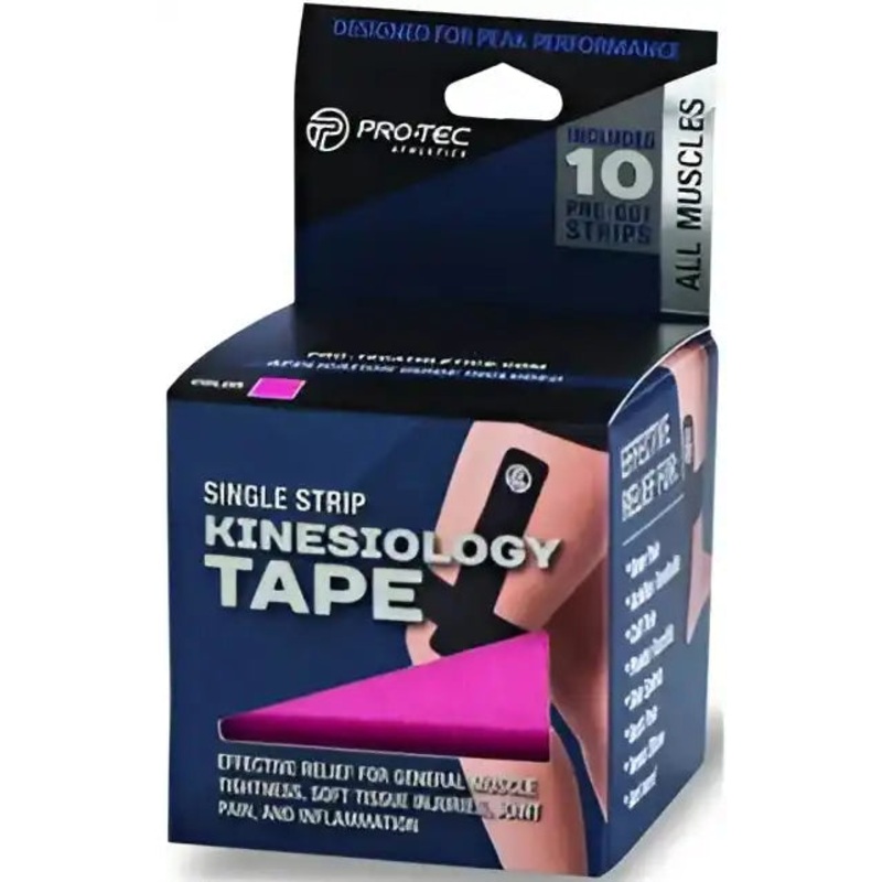 Pro-Tec Single Strip Kinesiology Tape (10x) – Pink