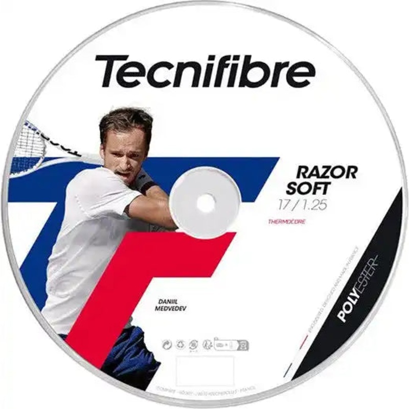 Tecnifibre Razor Soft 656′ Reel Tennis String – Gray
