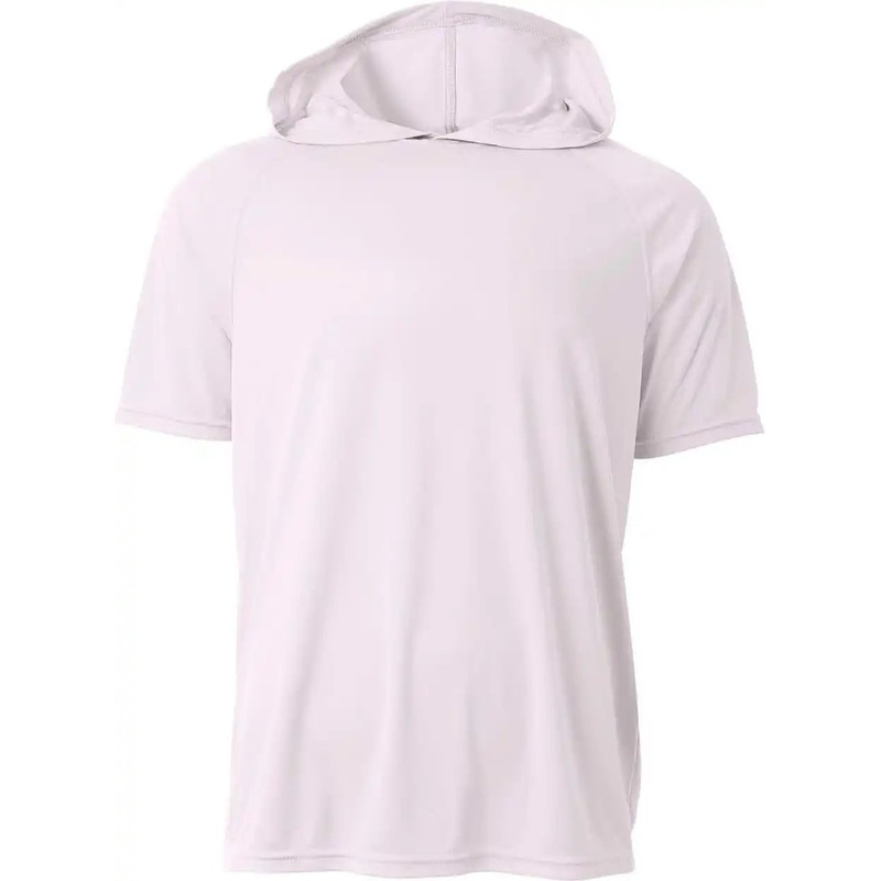 A4 N3408 Short Sleeve Hooded Tee – White