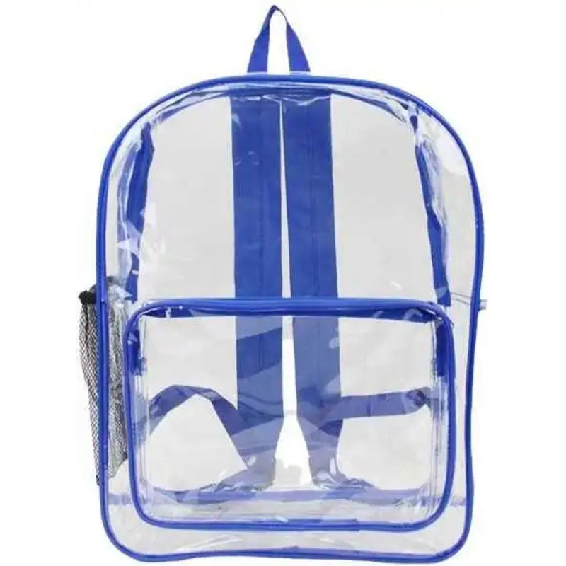 Liberty Bags 7013 Large 17 Heavy Duty Clear Backpack – Royal
