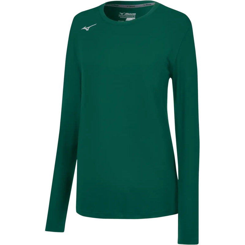 Mizuno Girl’s Long Sleeve Attack Tee – Forest