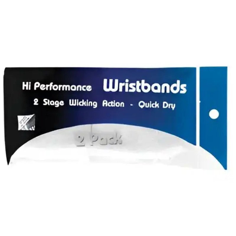 Tourna Hi-Performance Wristband (2 pair) – White
