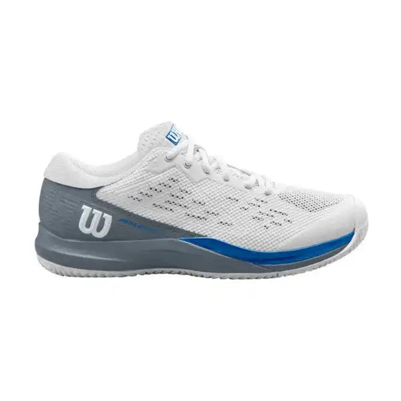 Wilson Rush Pro Ace Pickler Men’s Shoes – White Stormy Weather Classic Blue