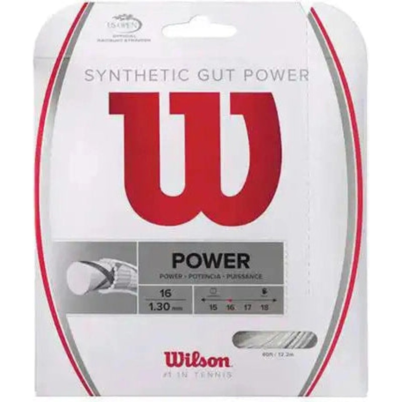Wilson Synthetic Gut Power 16g Tennis String – Black