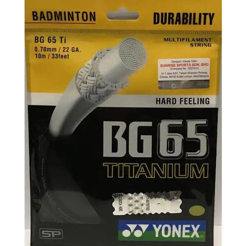Yonex BG-65 Badminton – White|White