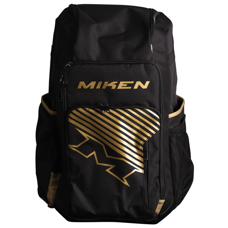 Miken Gold Edition Deluxe Slowpitch Back Pack Bag – M-DLUXBP-BKGO